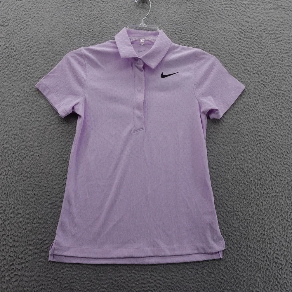 Nike Dri FIT ADV‎ Golf Polo Size XS Lavender Womens Performance Shirt NEW